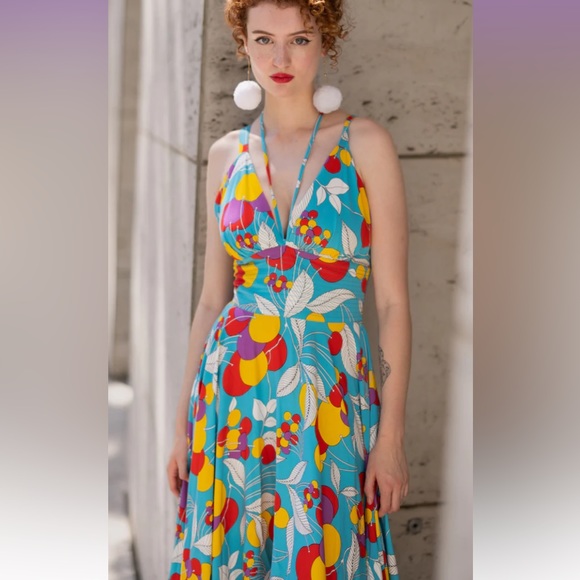 Trashy diva minda circle dress Tutti Fruity size 8 us pockets!! - Picture 2 of 10